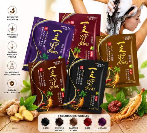 Shampoo Tinte de Jengibre – Color Natural y Cuidado Profundo